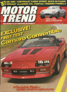 MOTOR TREND 1986 NOV - BMW Z1, XJ-SC, TURBO SUPRA